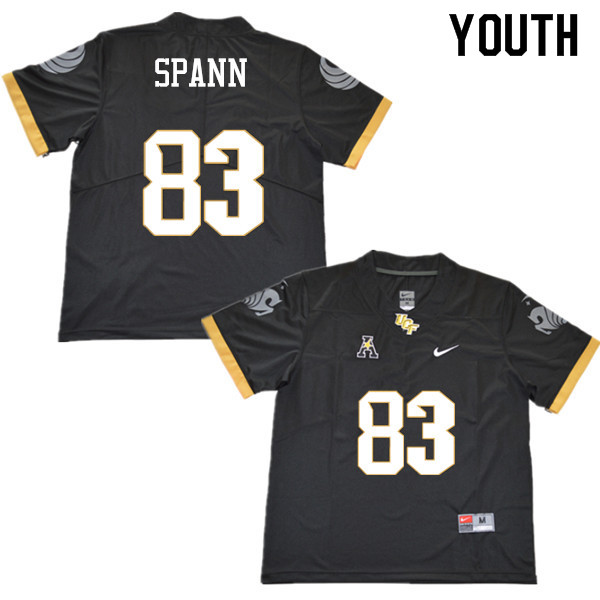 Youth #83 Elijah Spann UCF Knights College Football Jerseys Sale-Black